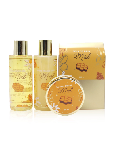 Coffret cadeau bicolore miel